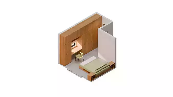 Isometric Master Bedroom