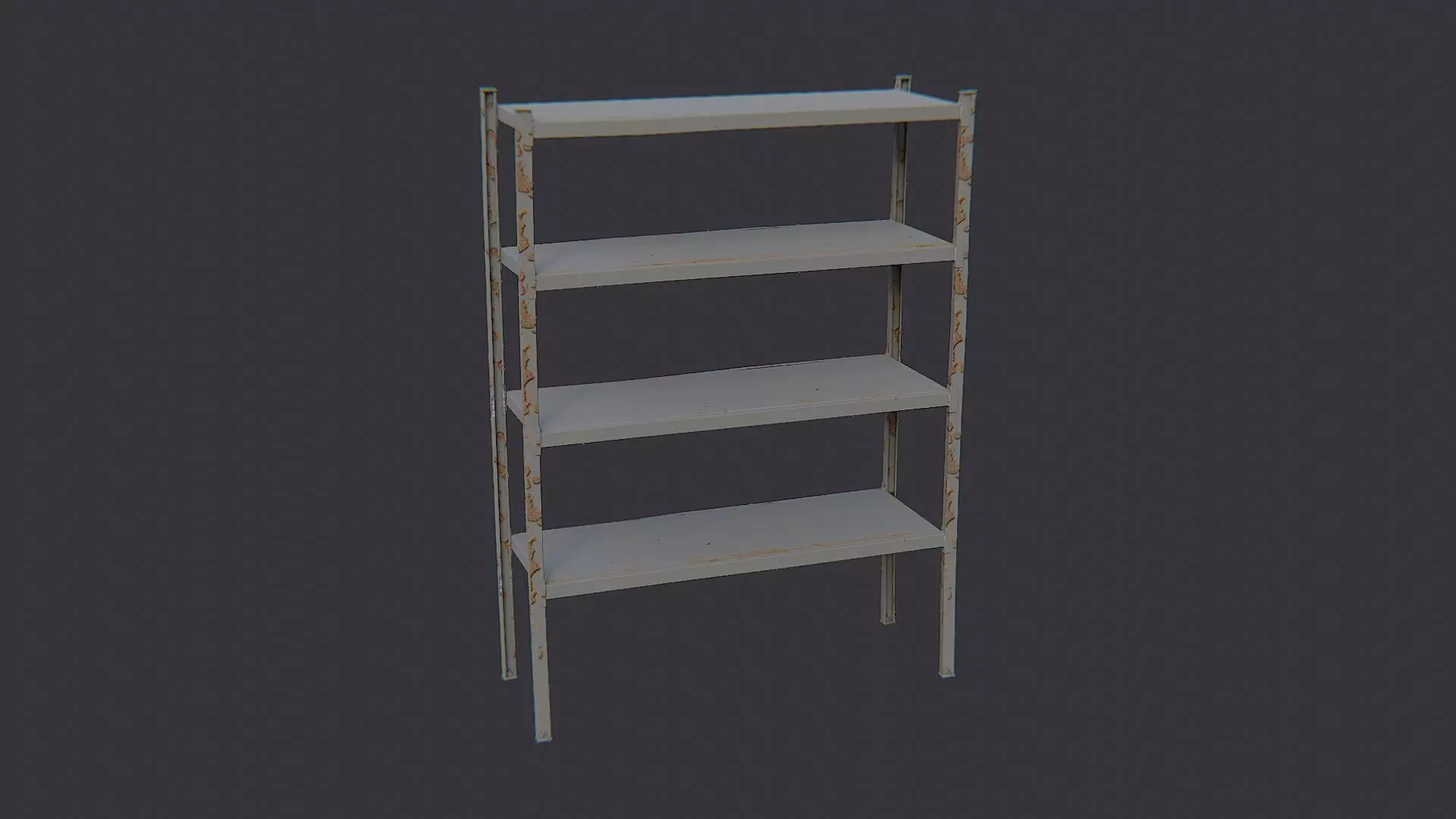 Garage Metal Shelving Unit 4-Tier Rack Low-poly 3D model_2