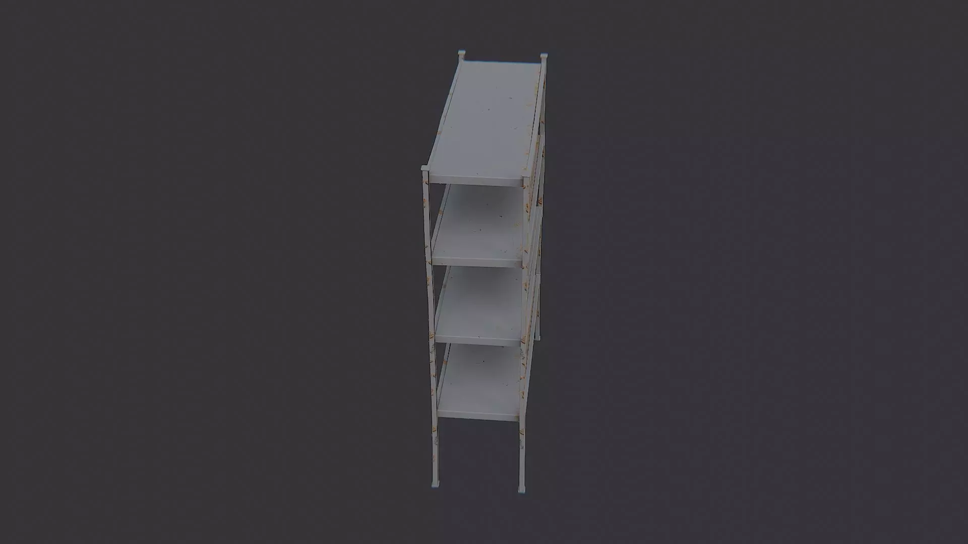 Garage Metal Shelving Unit 4-Tier Rack Low-poly 3D model_0