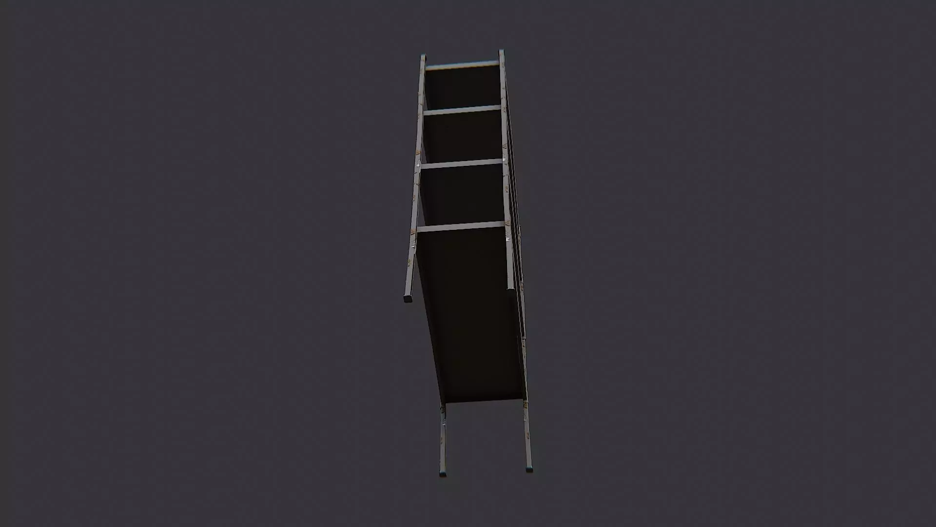 Garage Metal Shelving Unit 4-Tier Rack Low-poly 3D model_5