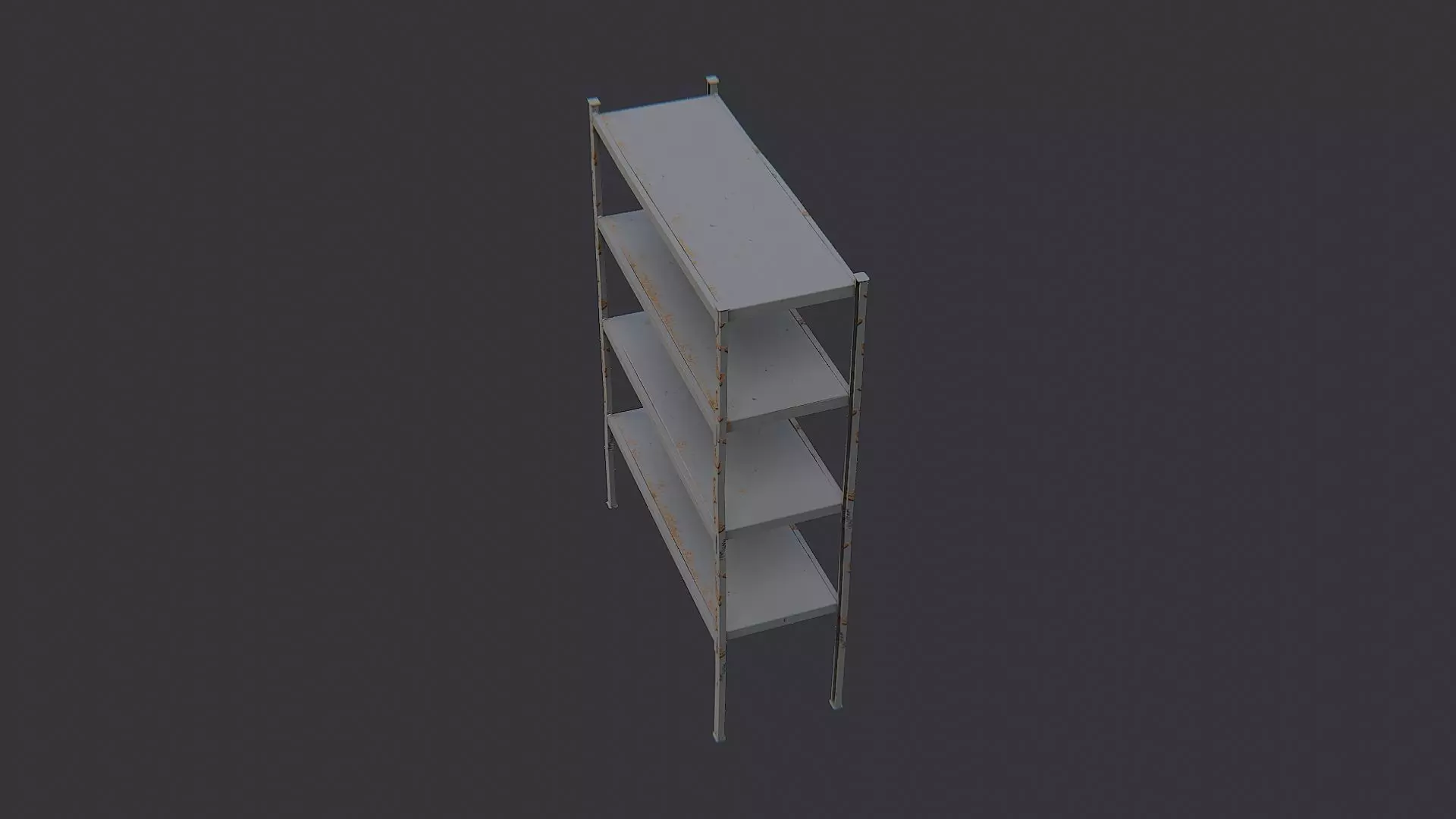 Garage Metal Shelving Unit 4-Tier Rack Low-poly 3D model_3