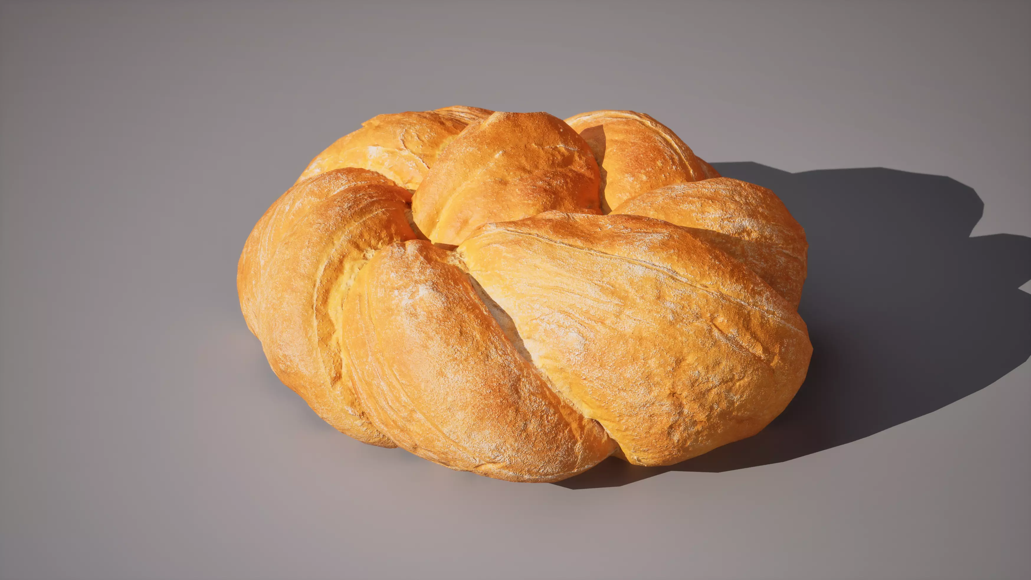 Wheat Bread 5K triangles 4K PBR textures Low-poly 3D model_0