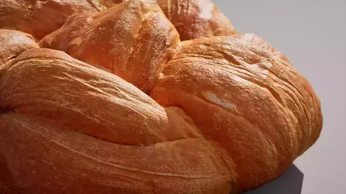 Wheat Bread 5K triangles 4K PBR textures Low-poly 3D model 5
