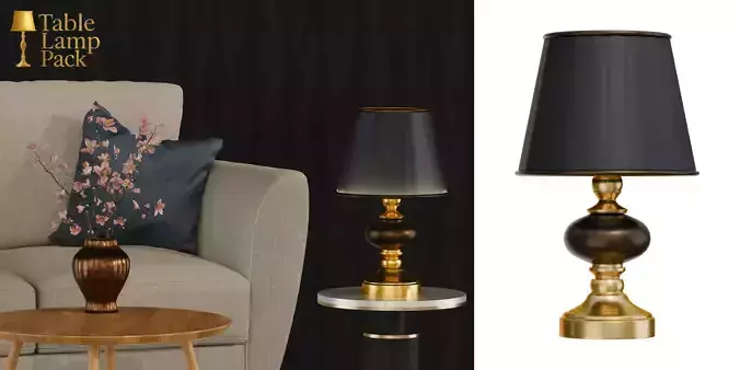 Table Lamp Pack 3D model 4