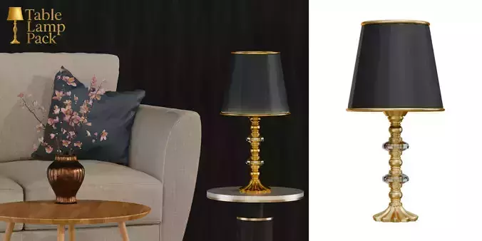 Table Lamp Pack 3D model 2