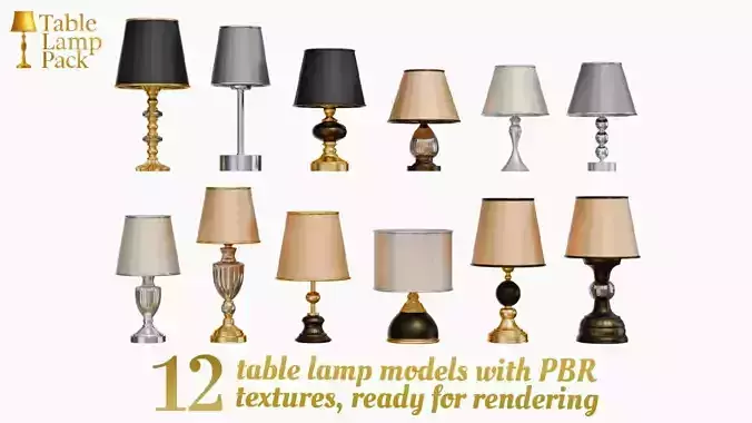 Table Lamp Pack 3D model