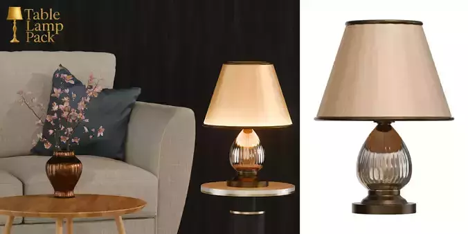 Table Lamp Pack 3D model 5