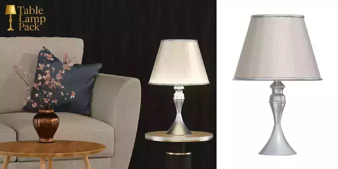 Table Lamp Pack 3D model 6