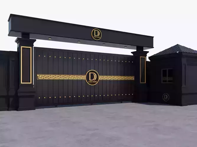 Main Site Entrance Gate Door 2 3D model