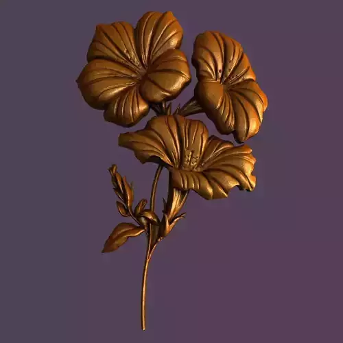 3d models for 3d printer Petunia flower
