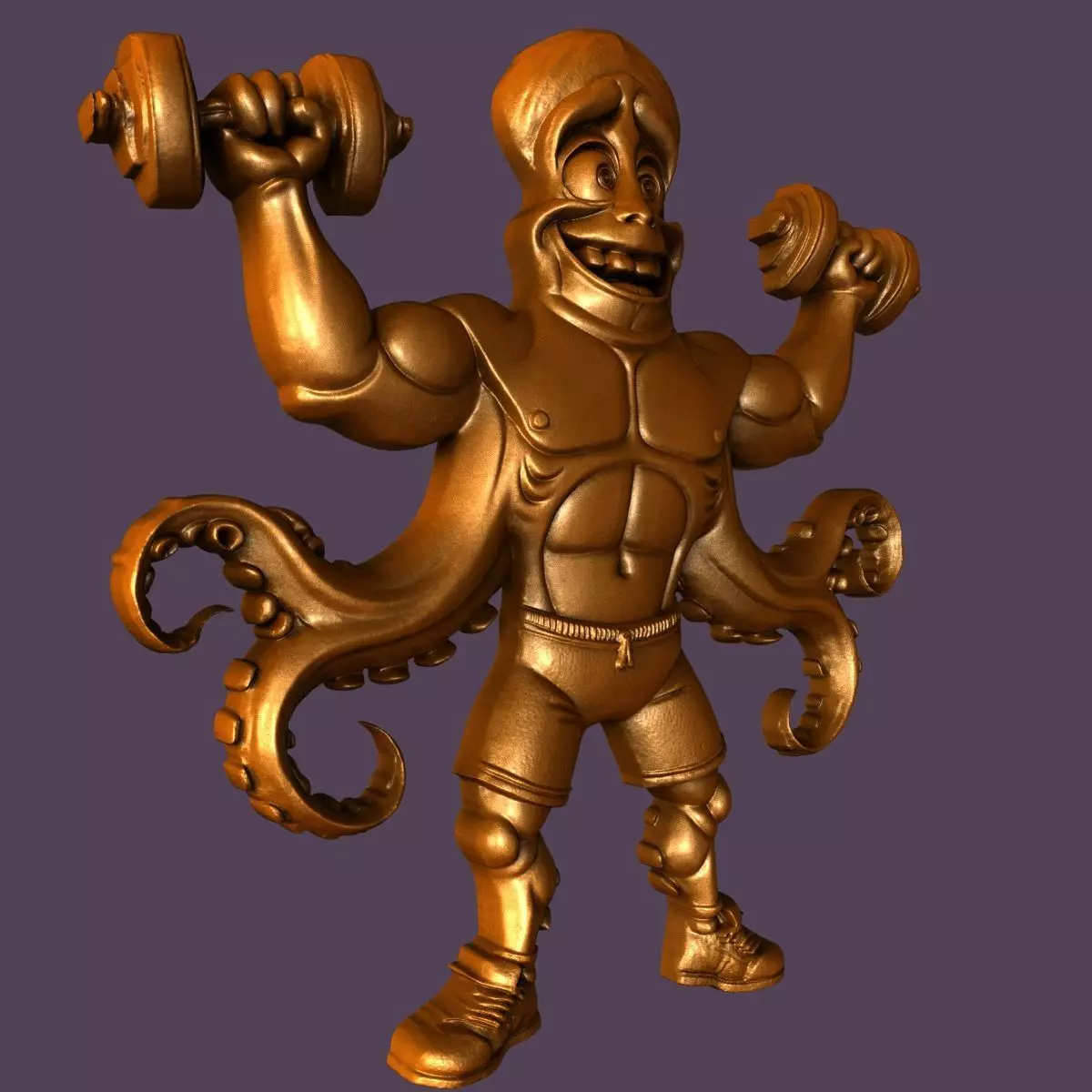3d models for 3d printer Octopus bodybuilder 3D model_1