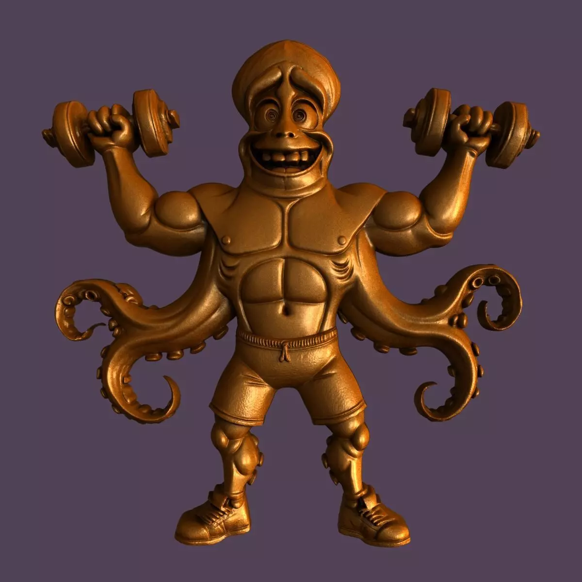 3d models for 3d printer Octopus bodybuilder 3D model_0