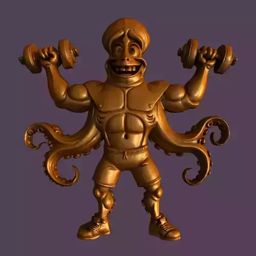 3d models for 3d printer Octopus bodybuilder