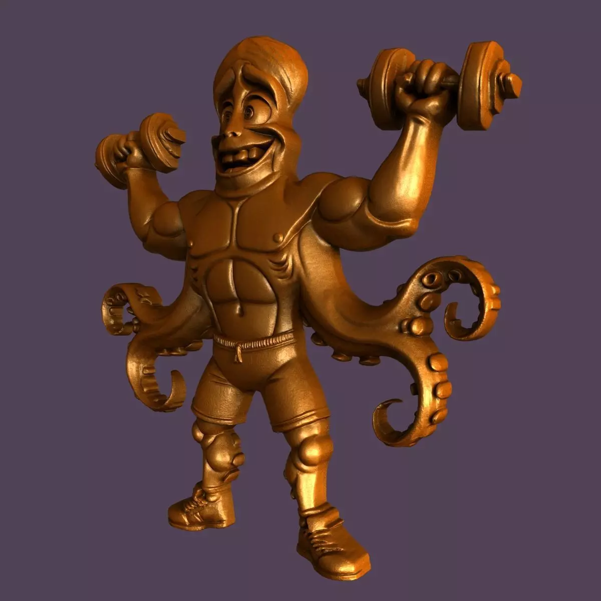 3d models for 3d printer Octopus bodybuilder 3D model_2