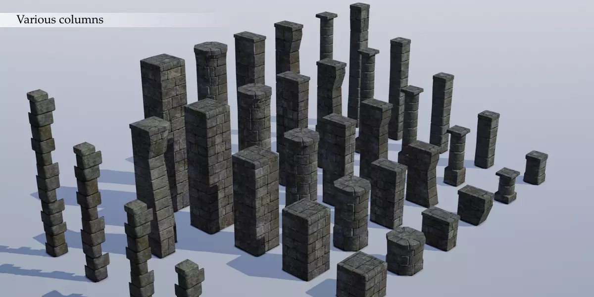 Modular Castle construction set V 2 0 Free 3D model_2