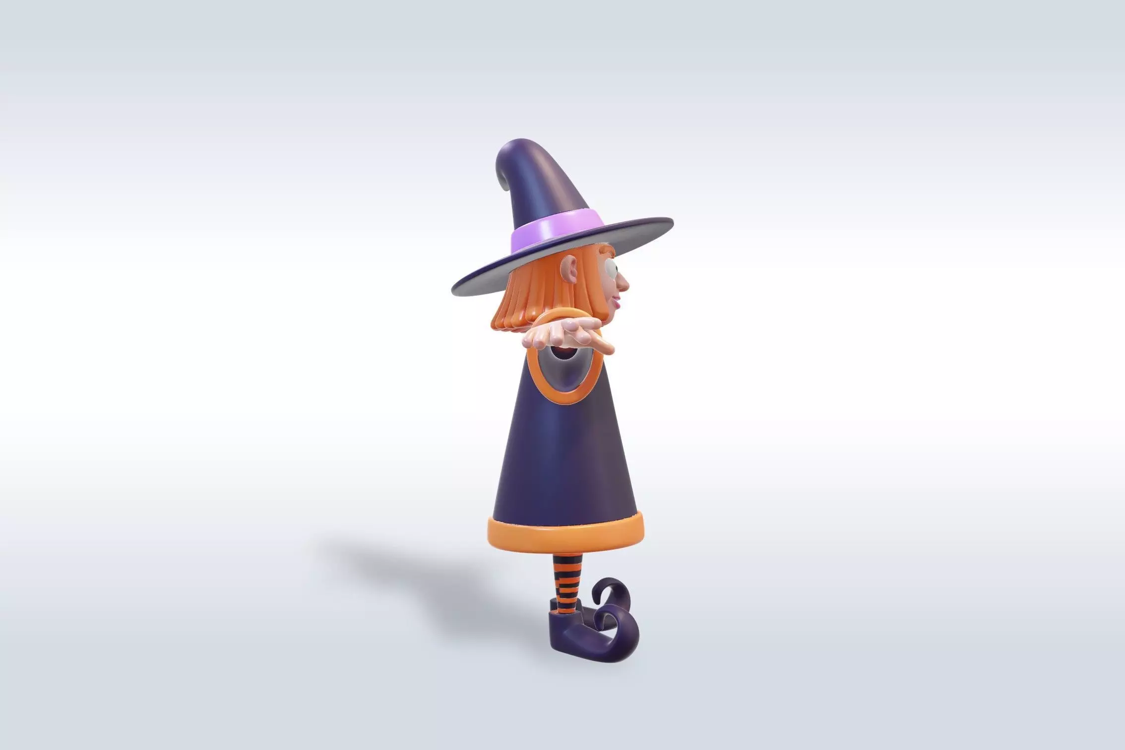 Adorable Witch Halloween Character 3D Model 3D model_1