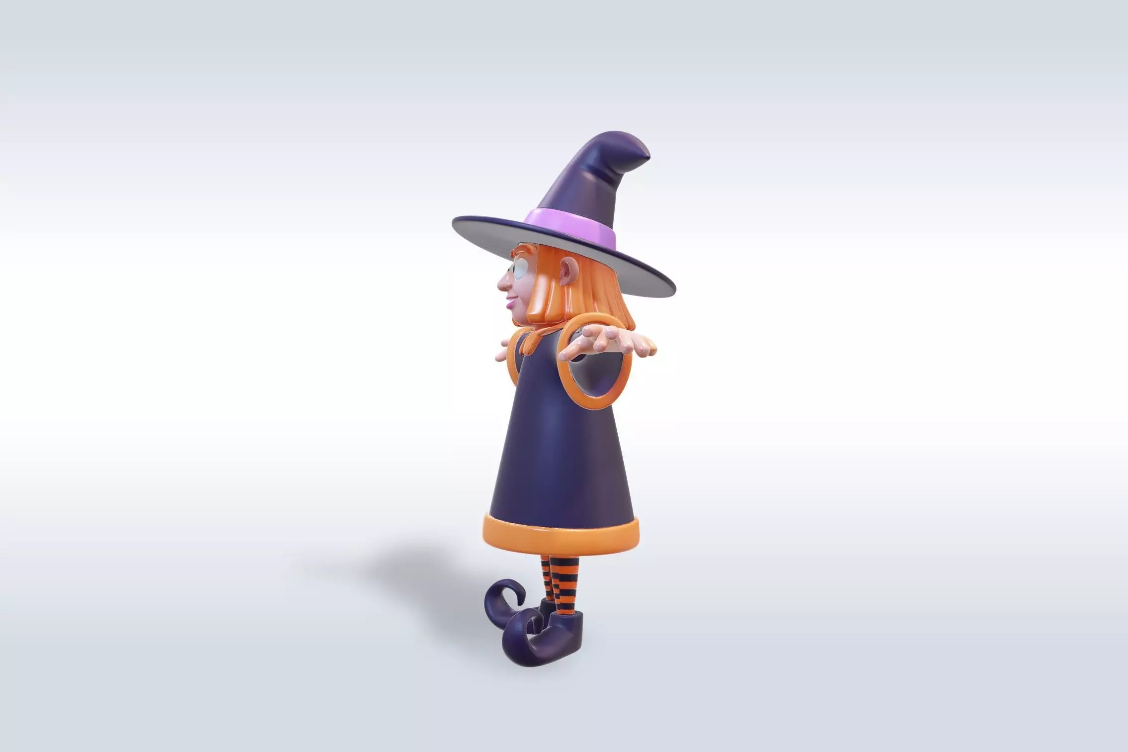 Adorable Witch Halloween Character 3D Model 3D model_2