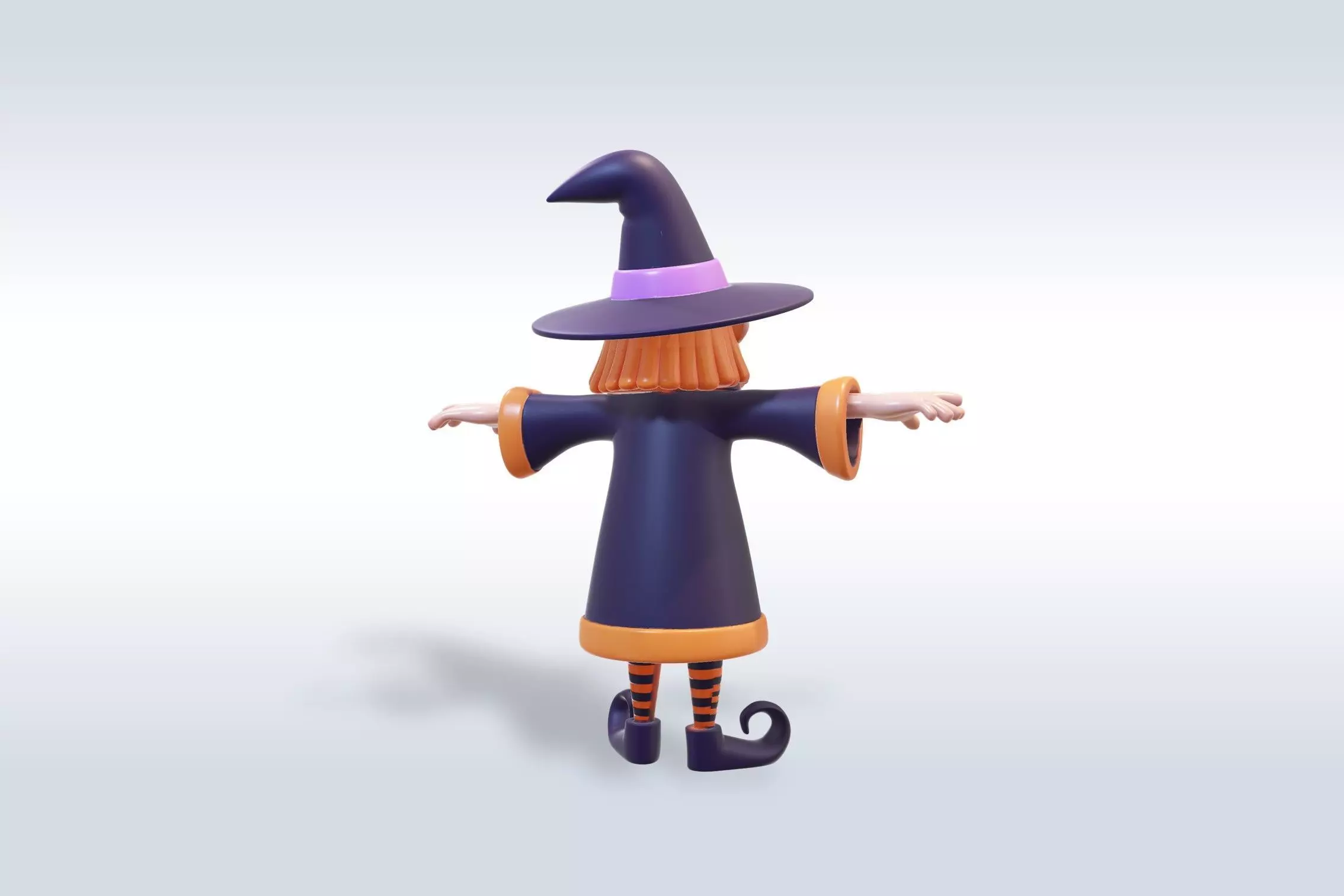 Adorable Witch Halloween Character 3D Model 3D model_4