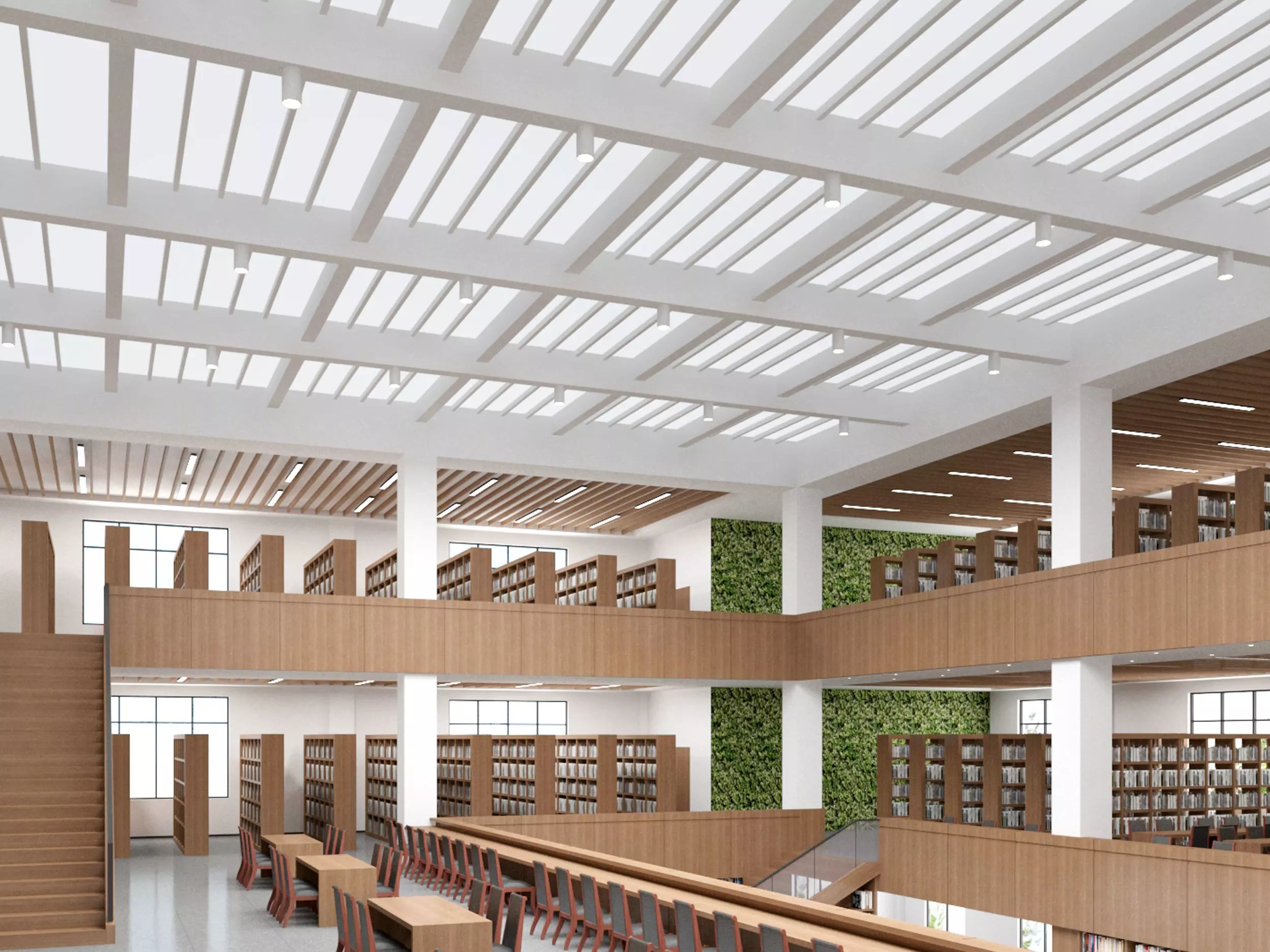 library Low-poly 3D model_9