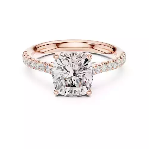 Elongated Cushion Diamond Engagement Ring ALL SIZES STL Video