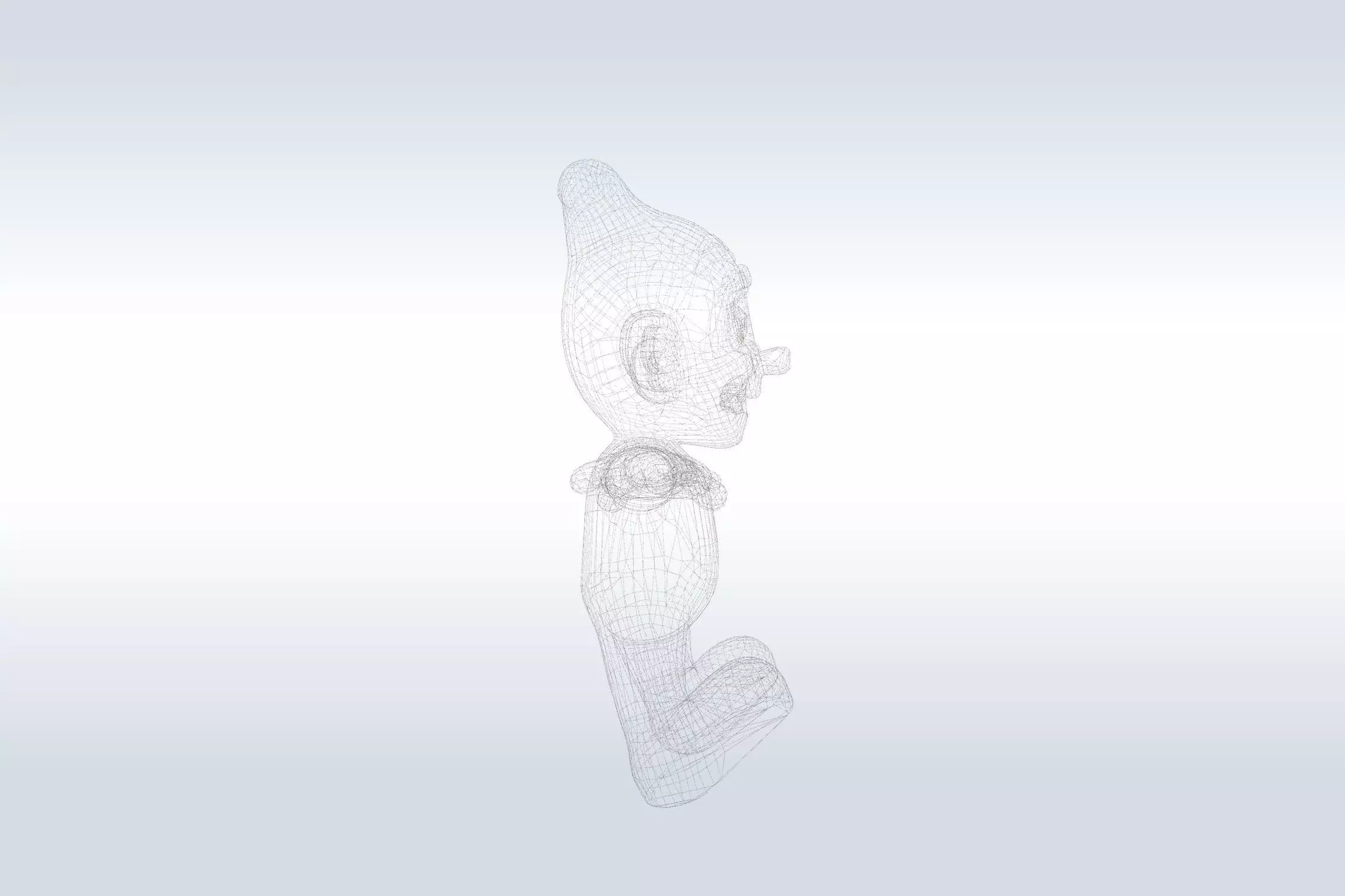 Cheerful Ghost Boy Character 3D model_4