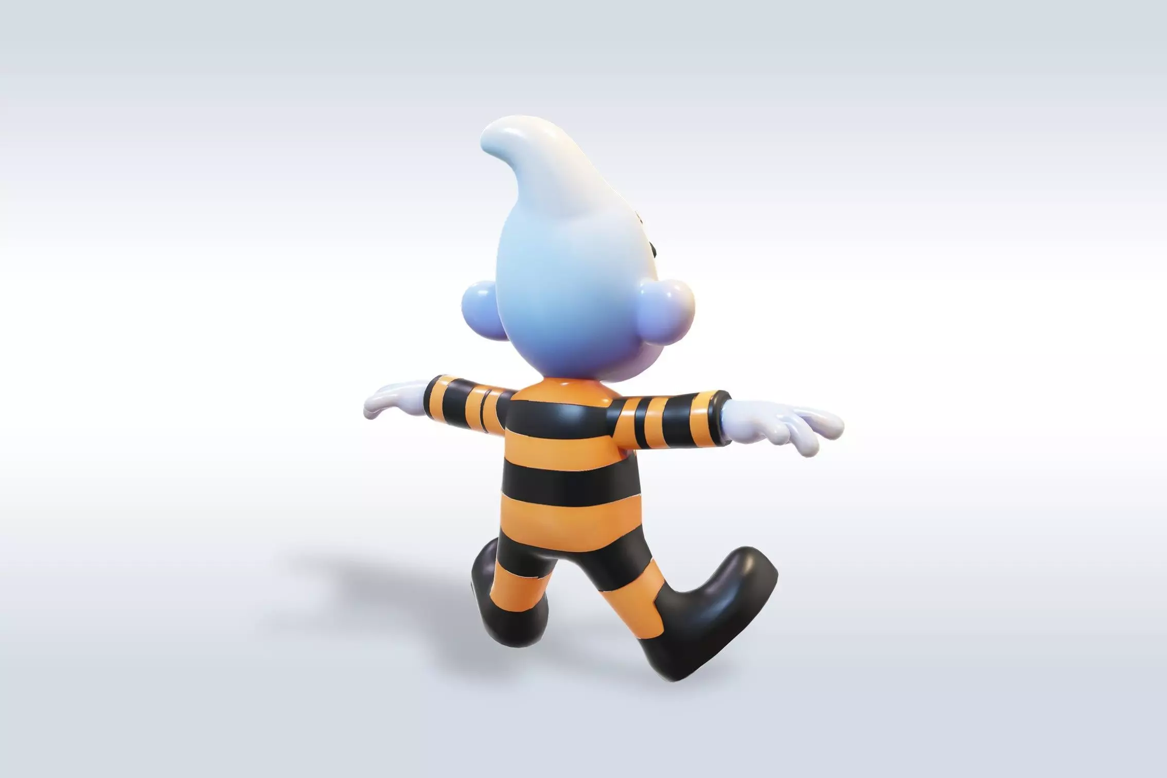 Cheerful Ghost Boy Character 3D model_9