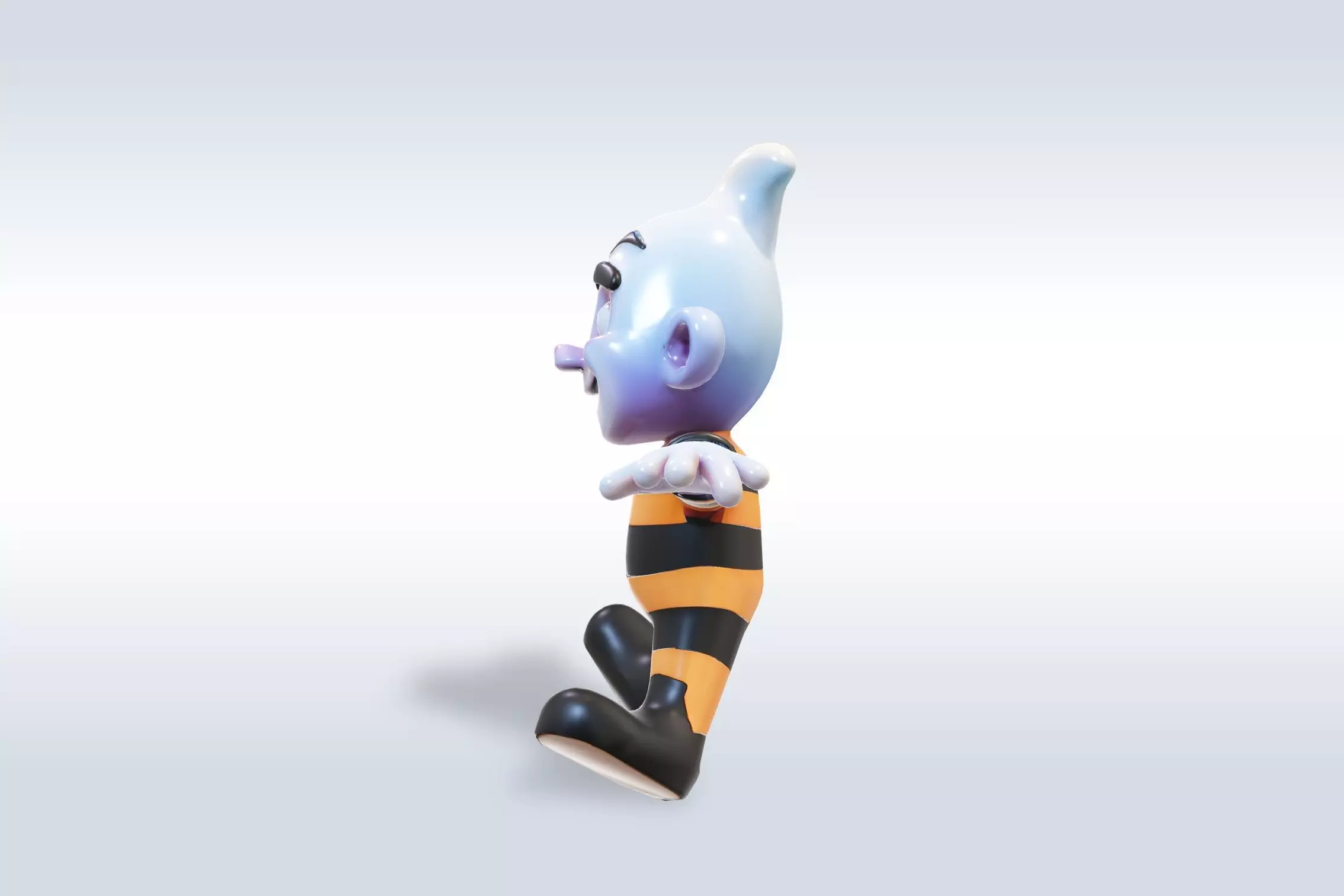 Cheerful Ghost Boy Character 3D model_5