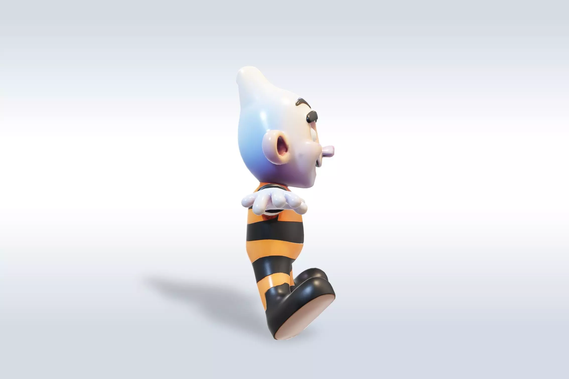Cheerful Ghost Boy Character 3D model_3