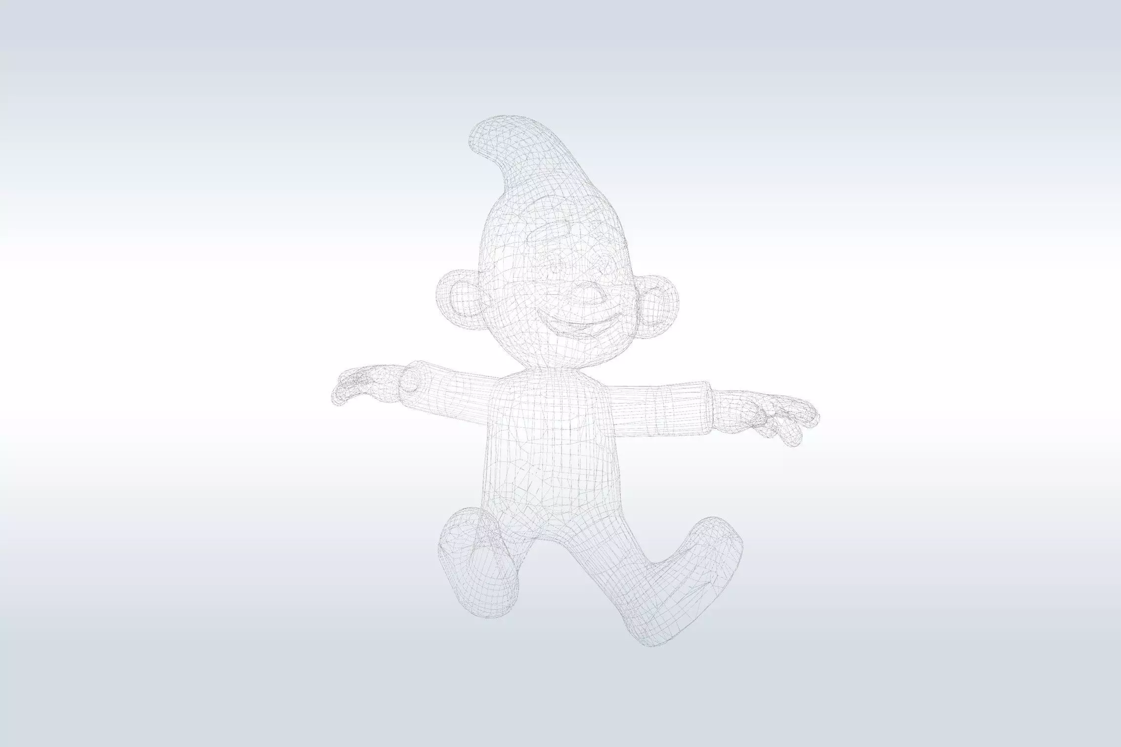 Cheerful Ghost Boy Character 3D model_1