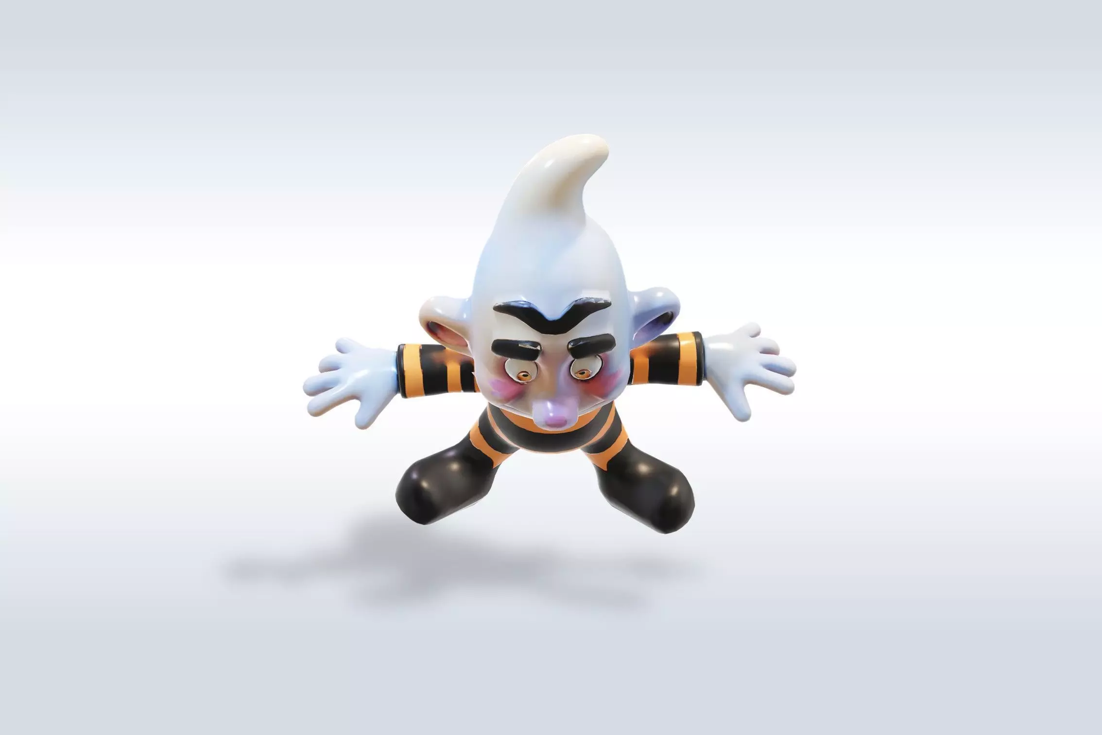 Cheerful Ghost Boy Character 3D model_7