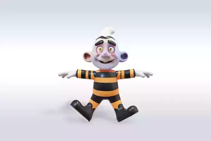 Cheerful Ghost Boy Character