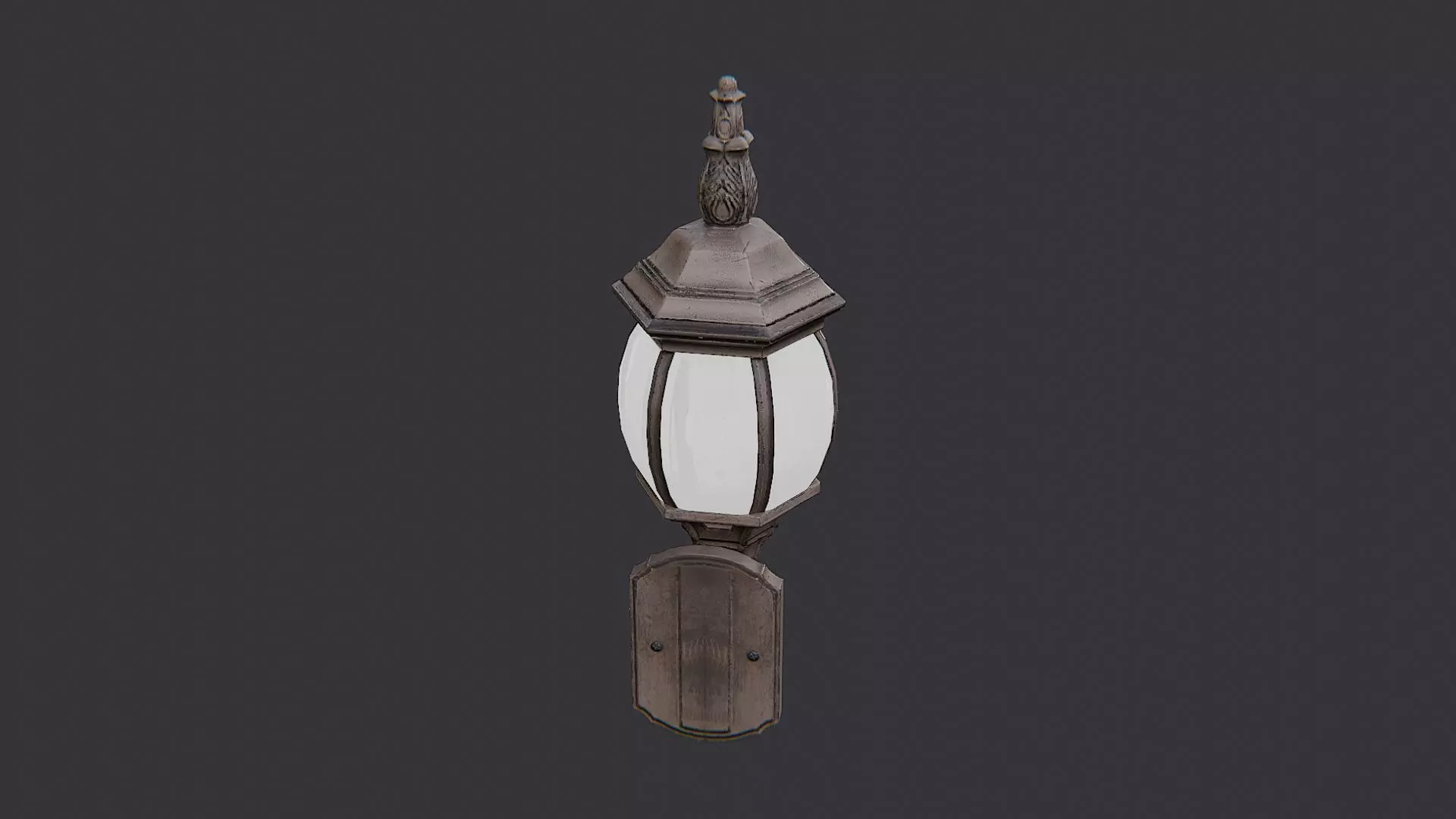 Victorian Outdoor Wall Lantern Low-poly 3D model_1