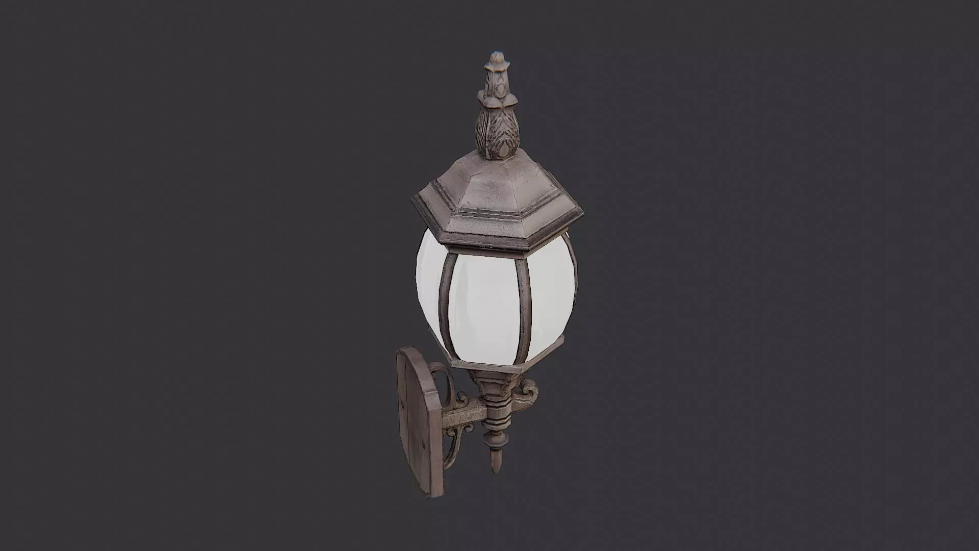 Victorian Outdoor Wall Lantern Low-poly 3D model_0