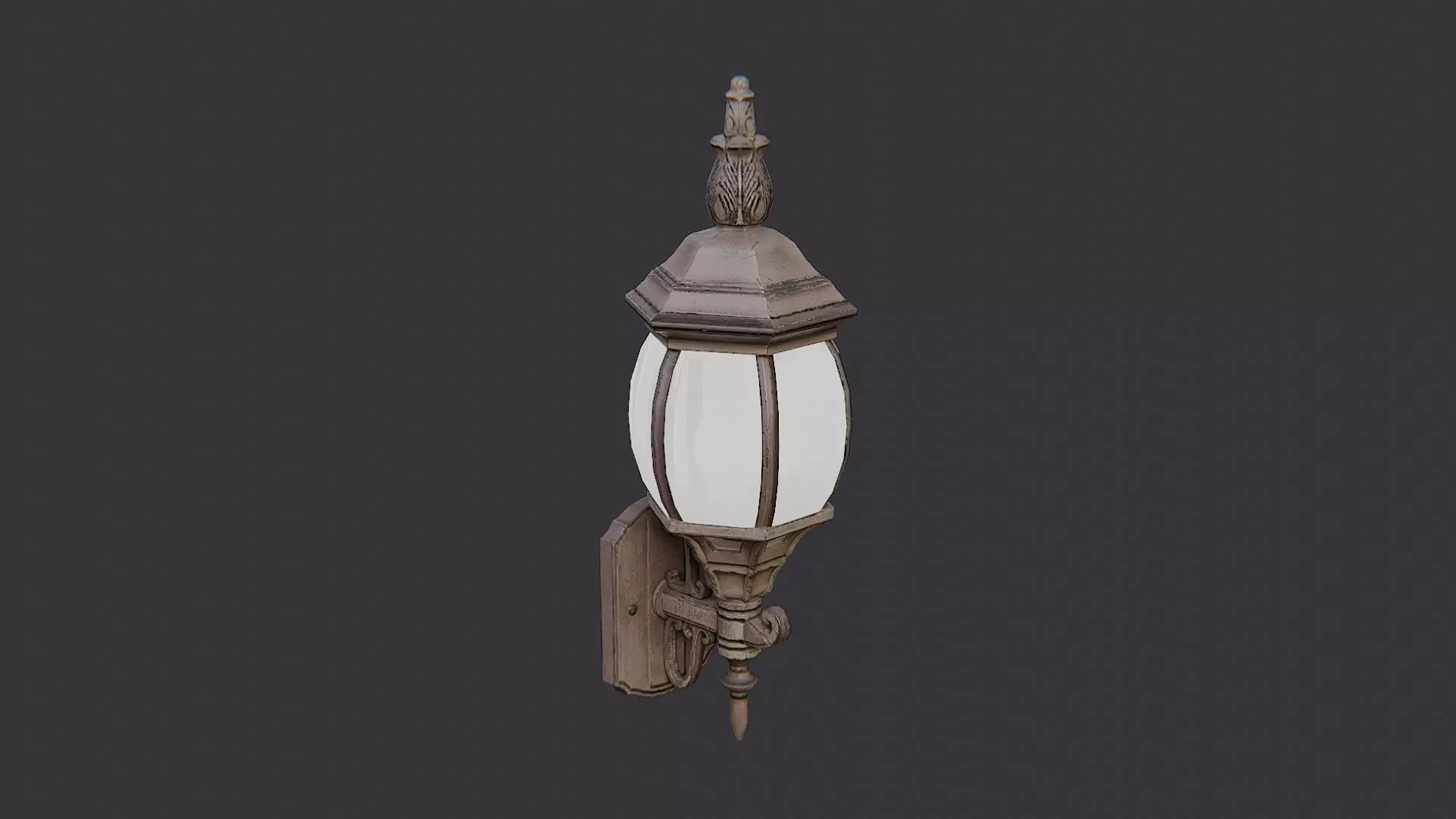 Victorian Outdoor Wall Lantern Low-poly 3D model_2