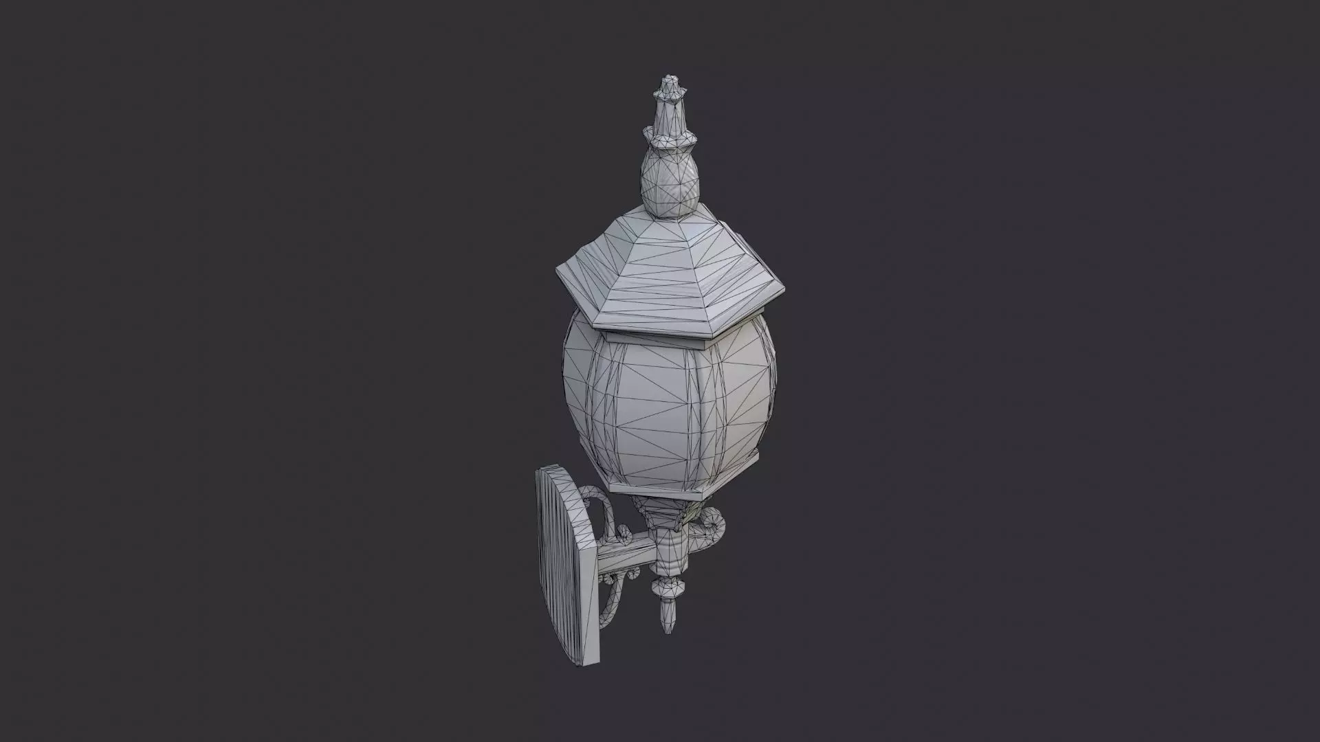Victorian Outdoor Wall Lantern Low-poly 3D model_7