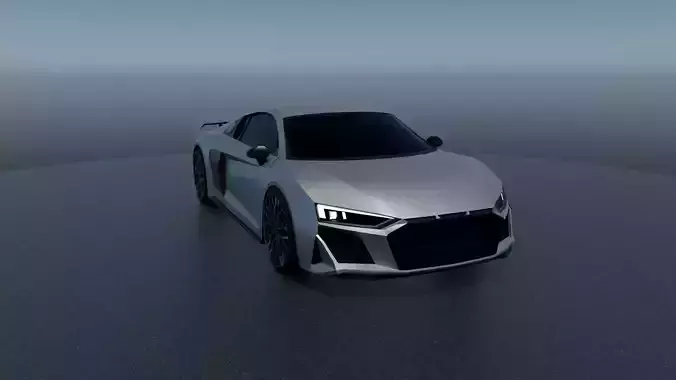Audi R8 3d low-poly Model Low-poly 3D model
