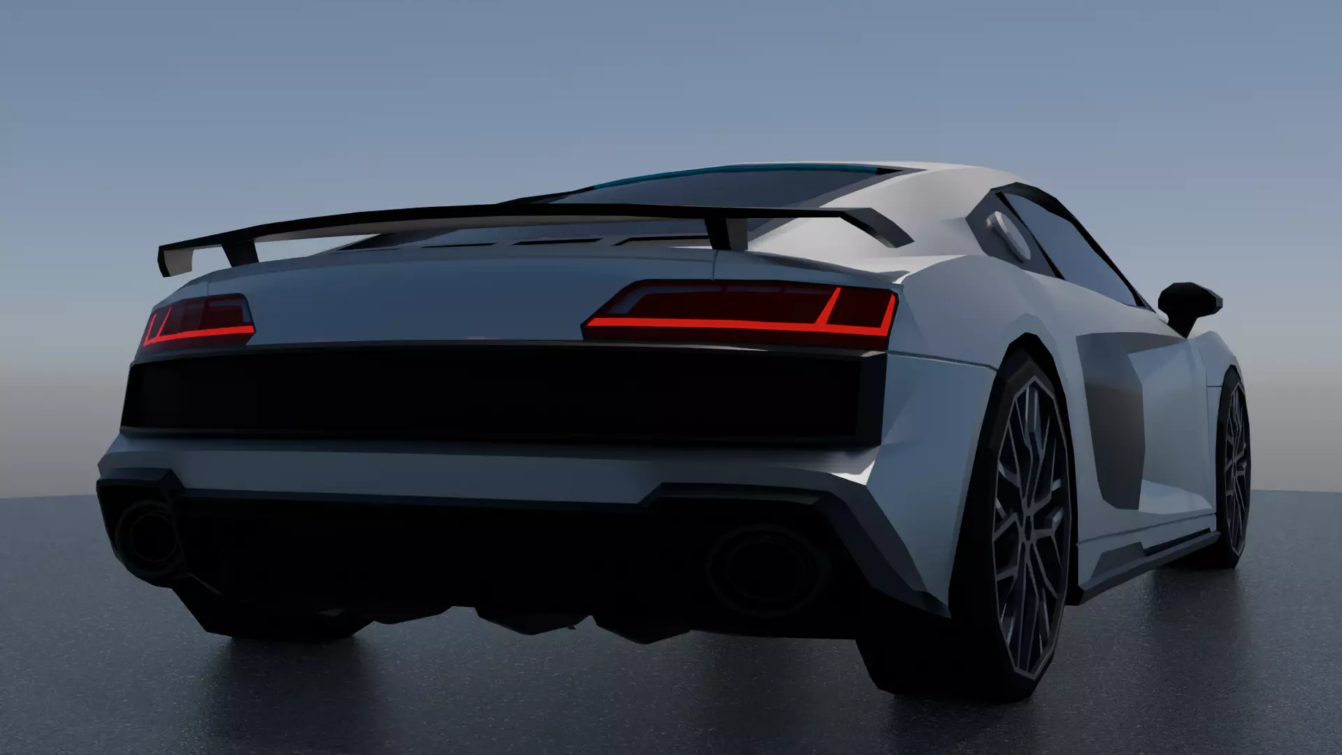 Audi R8 3d low-poly Model Low-poly 3D model_8