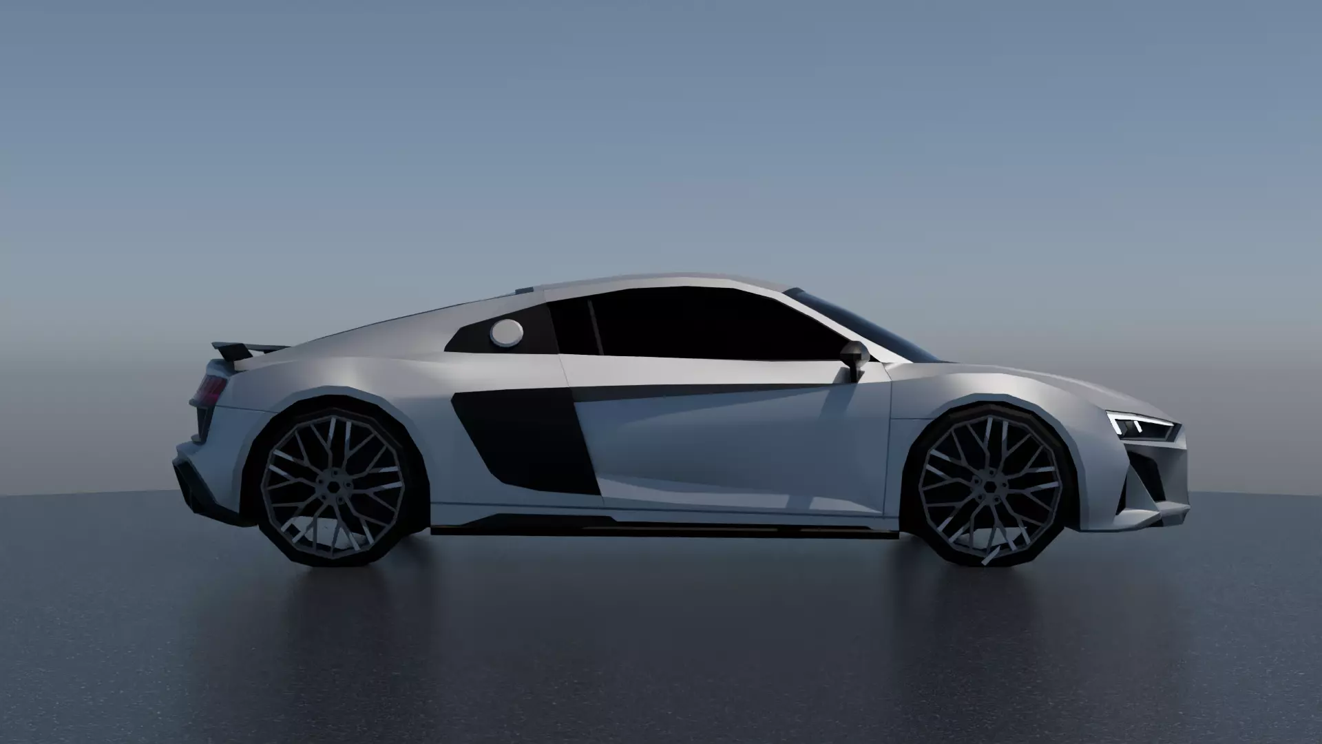 Audi R8 3d low-poly Model Low-poly 3D model_7