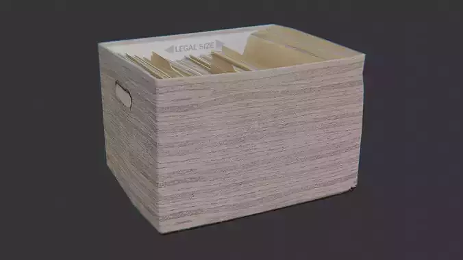 Wooden Office File Box