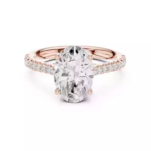 10x7mm Oval Cut Diamond Engagement Ring ALL SIZES STL Video