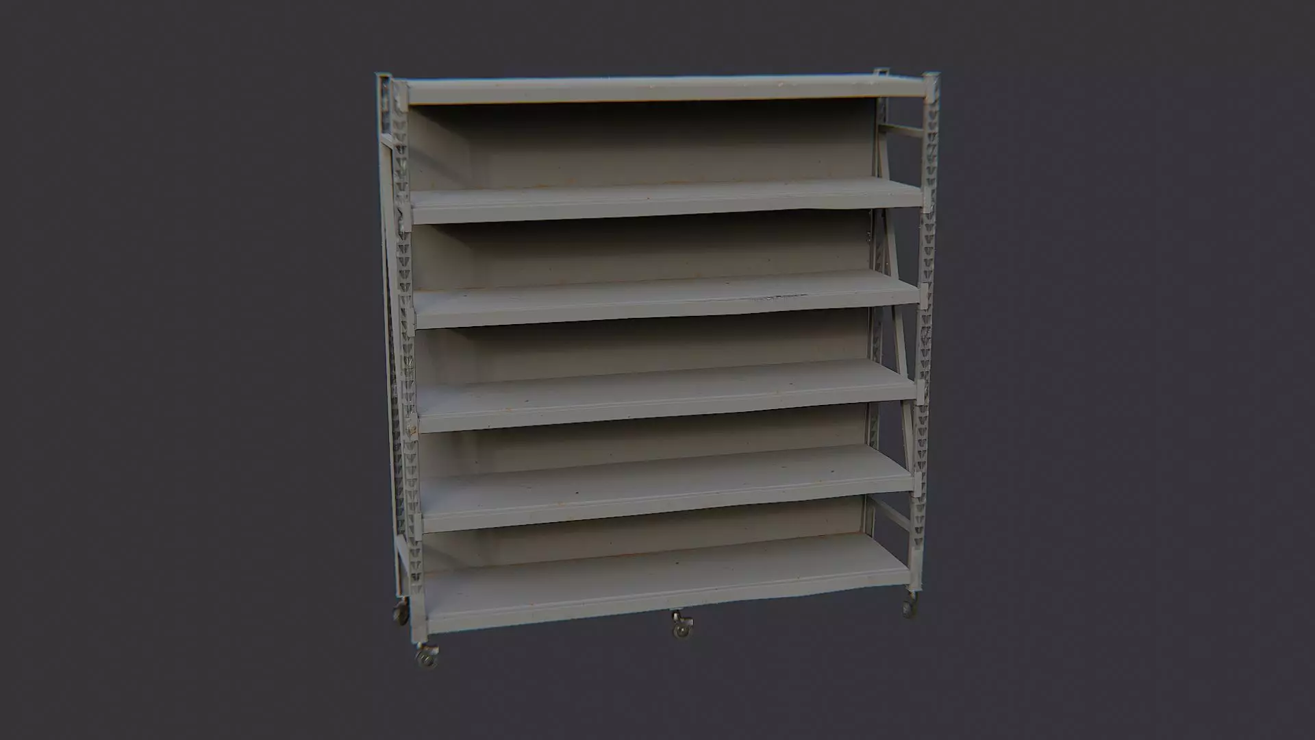 Garage Rolling Metal Shelving Unit With Wheels Low-poly 3D model_2