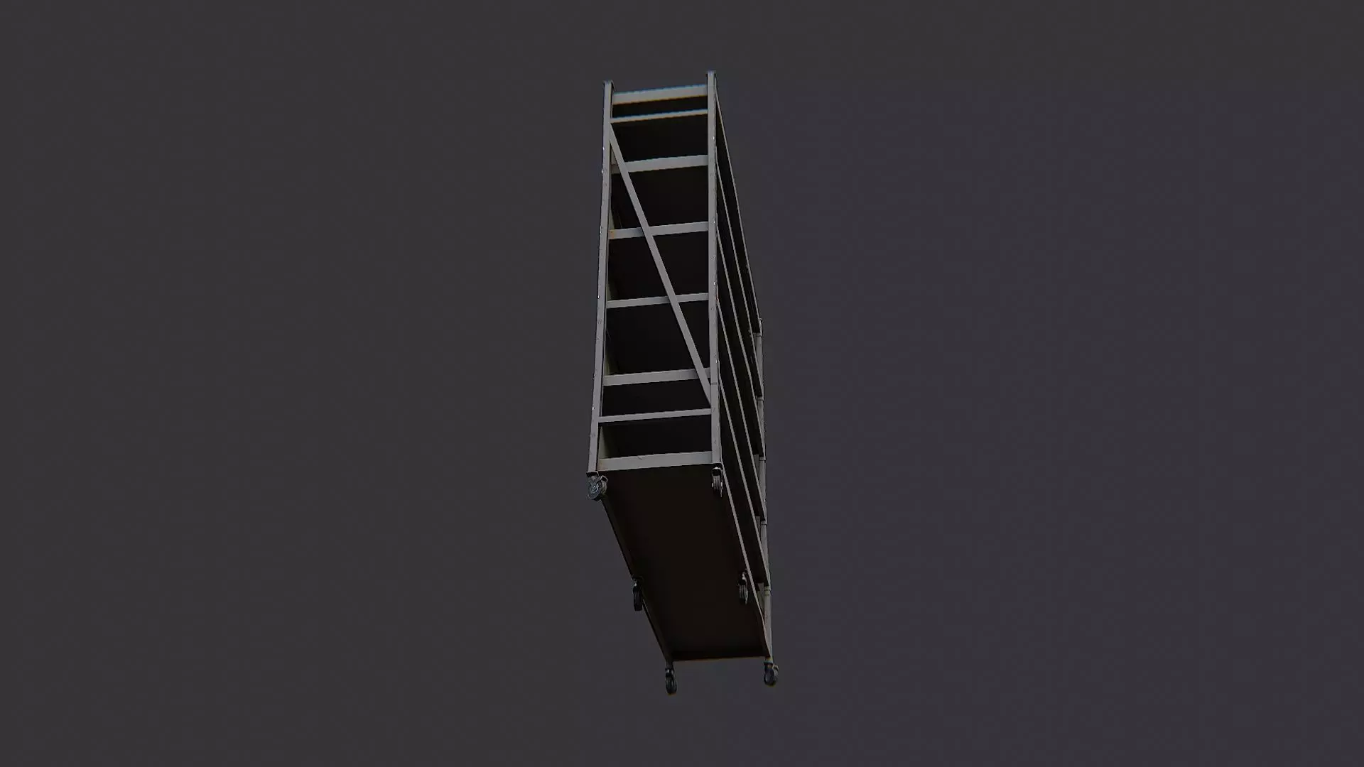 Garage Rolling Metal Shelving Unit With Wheels Low-poly 3D model_5