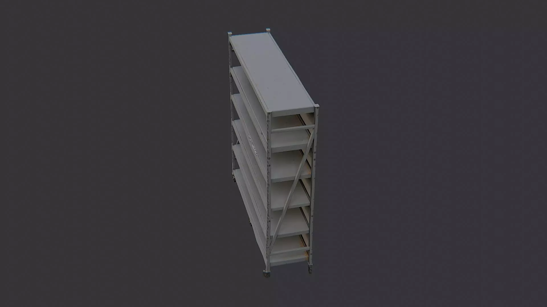 Garage Rolling Metal Shelving Unit With Wheels Low-poly 3D model_3