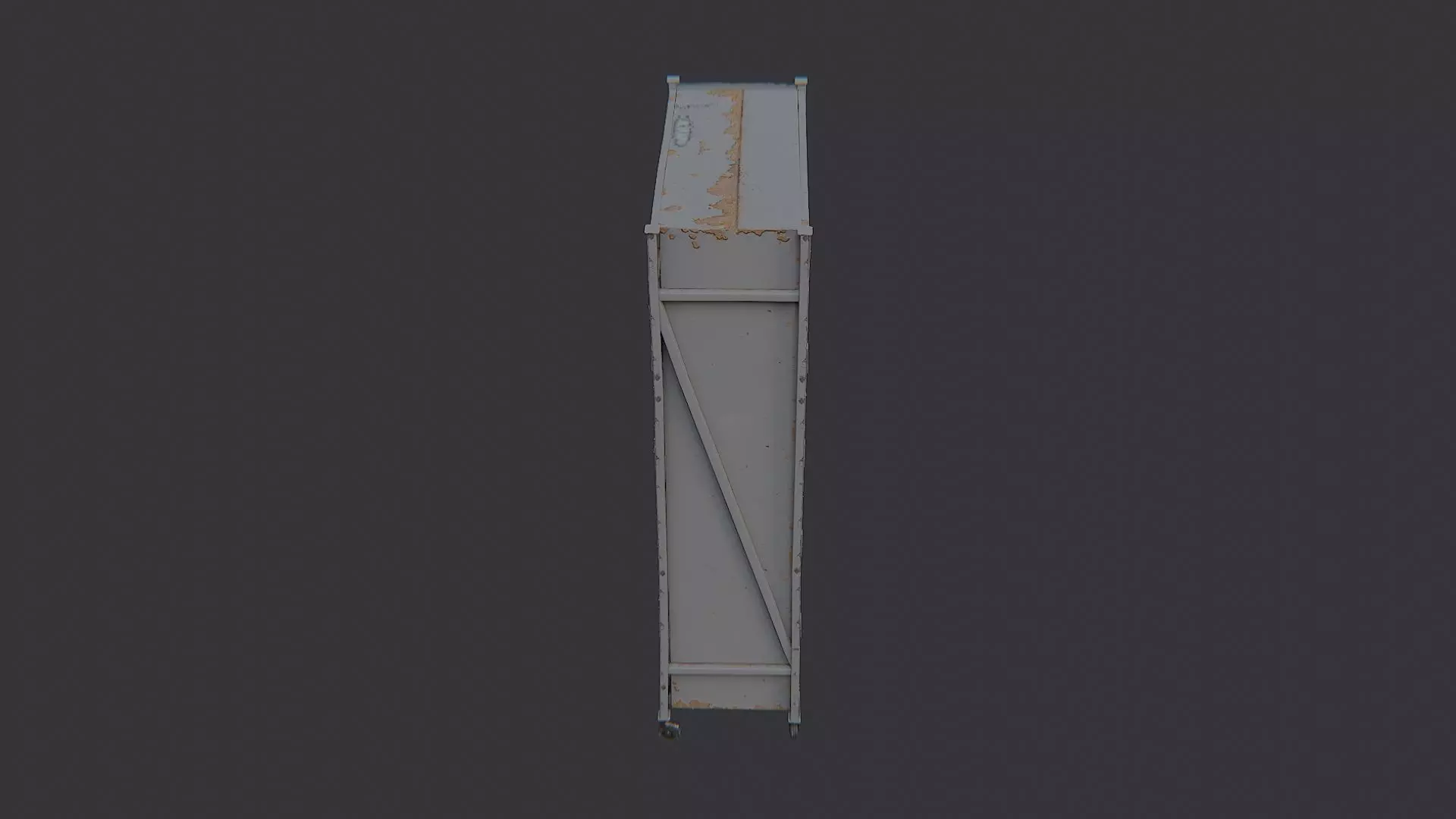 Garage rolling metal shelf cabinet Low-poly 3D model_0