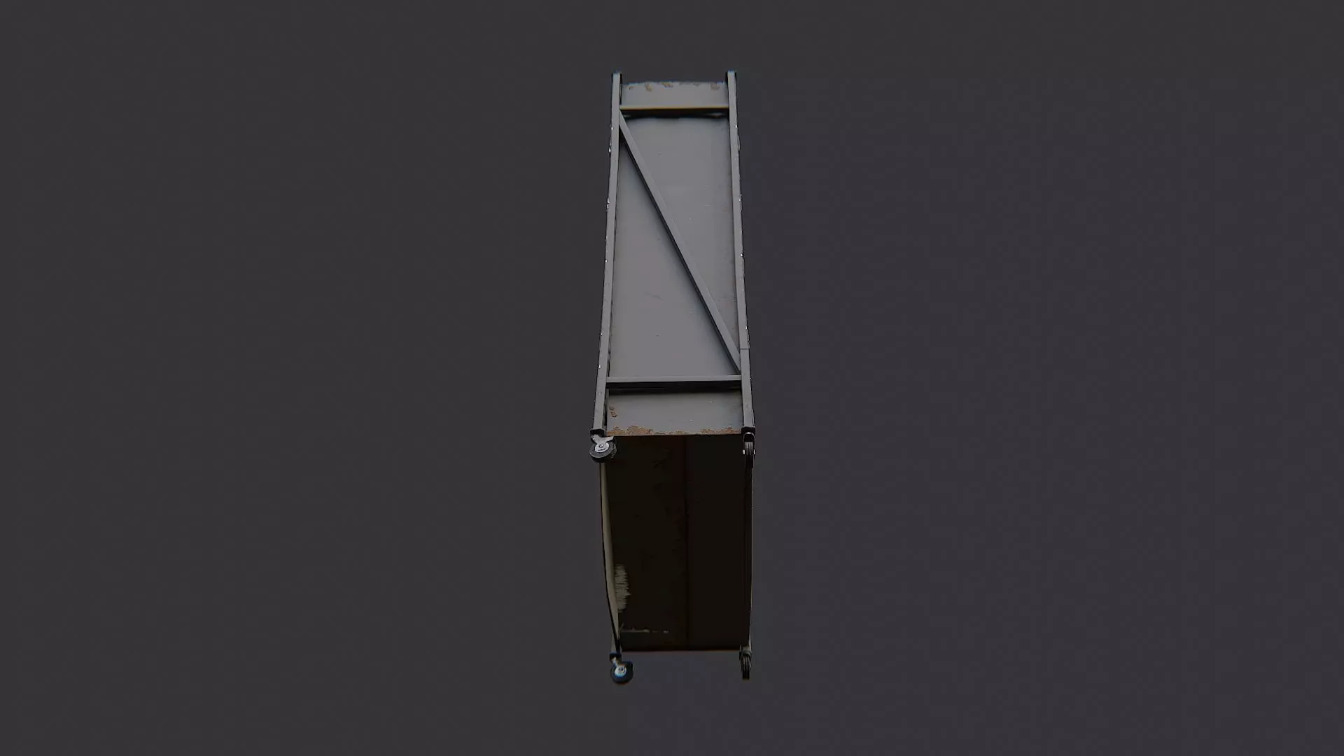 Garage rolling metal shelf cabinet Low-poly 3D model_5