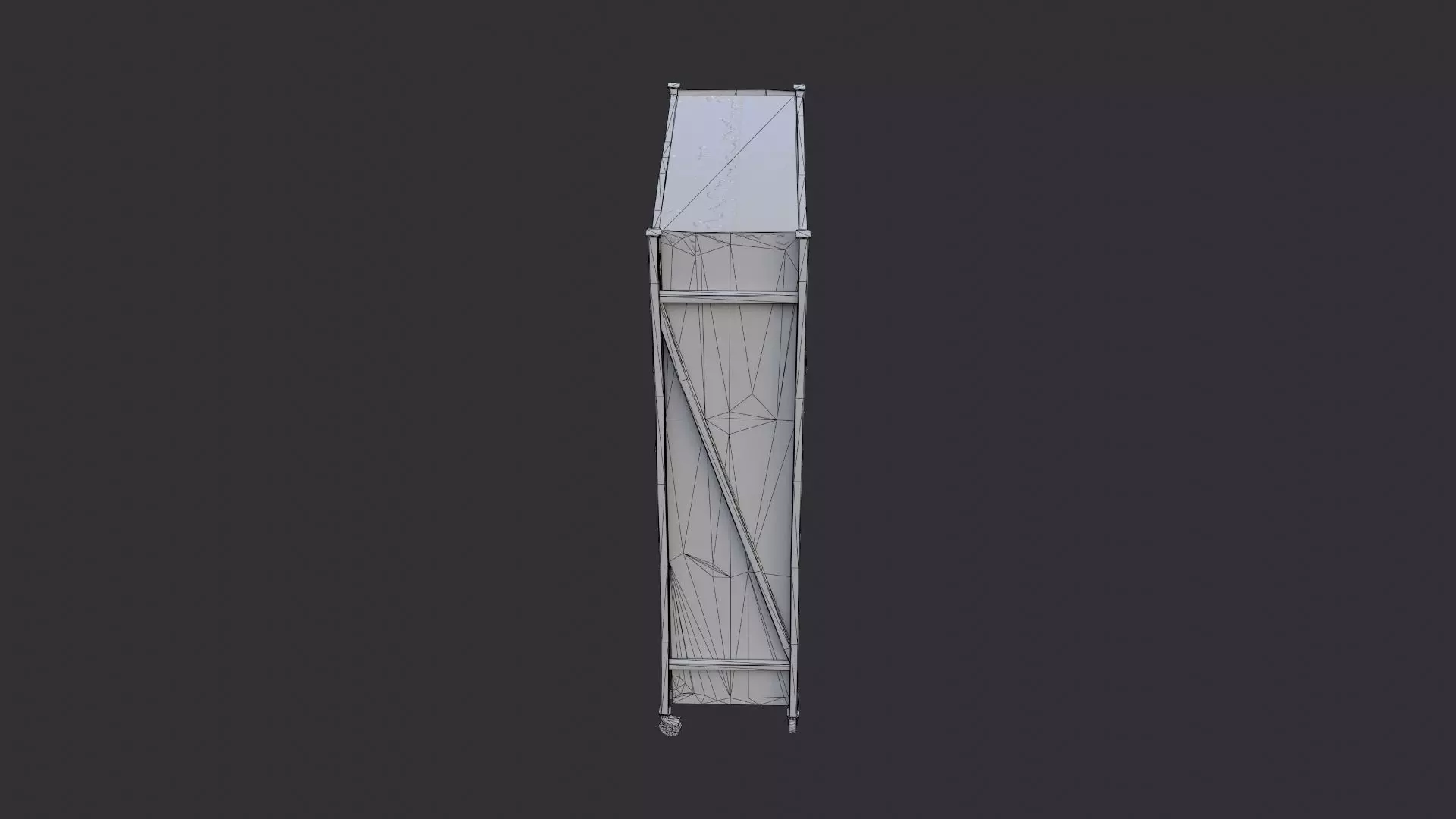 Garage rolling metal shelf cabinet Low-poly 3D model_7