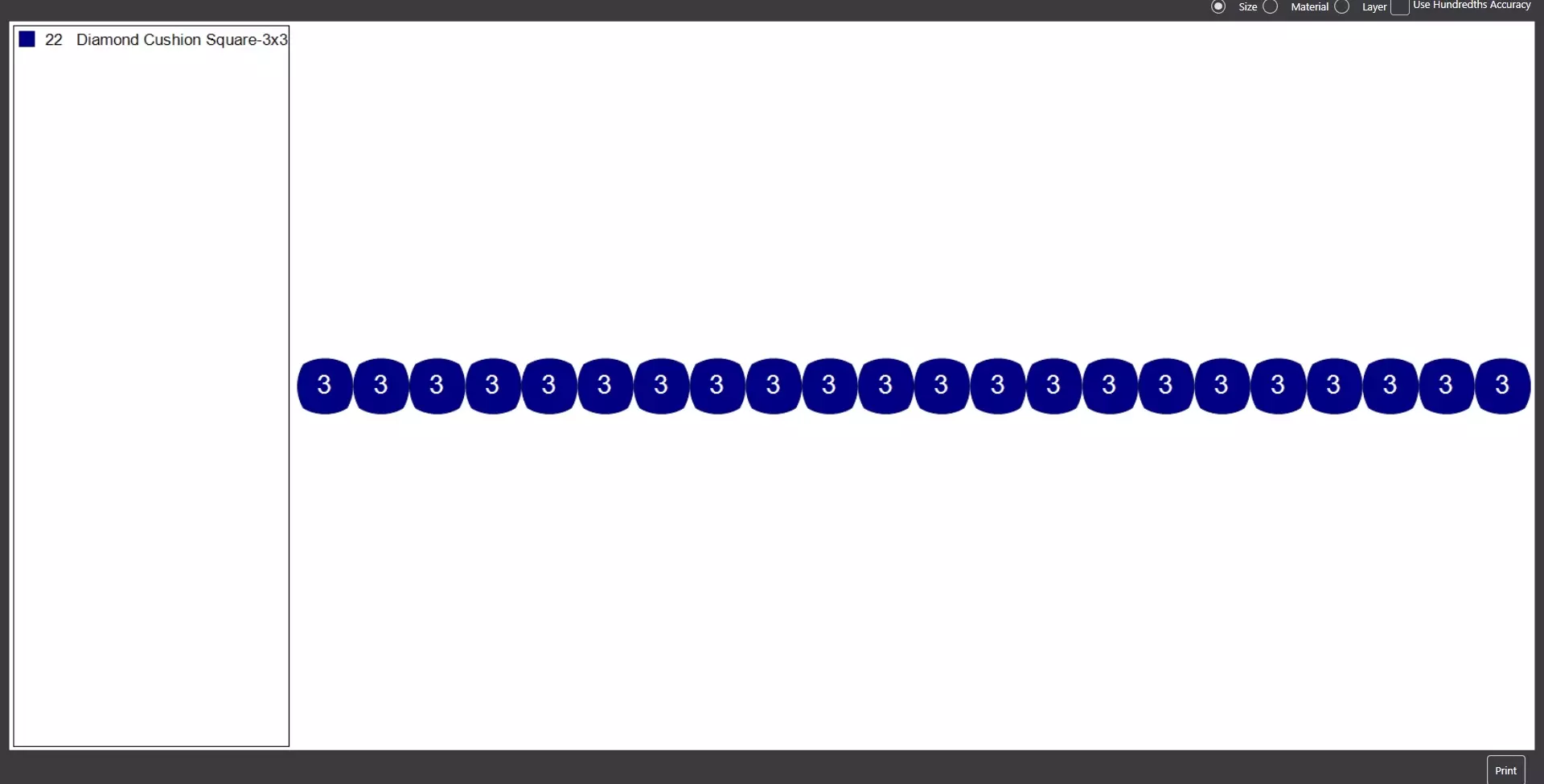 Channel Set Cushion Square eternity ring w bead N04 308CT EU54 3D print model_13