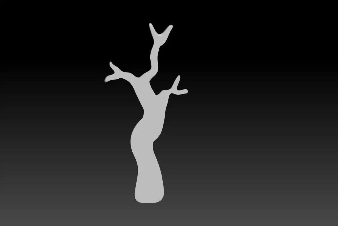 Tree Branch Pendant 3D Printable Model 3D print model_8