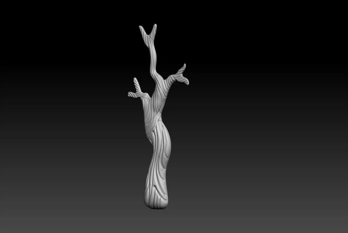 Tree Branch Pendant 3D Printable Model 3D print model_5