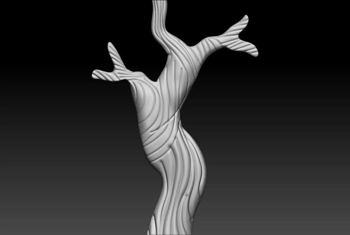 Tree Branch Pendant 3D Printable Model 3D print model_4